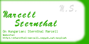 marcell sternthal business card